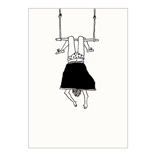 postkaart trapeze girl