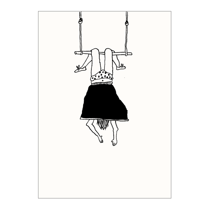 postkaart trapeze girl
