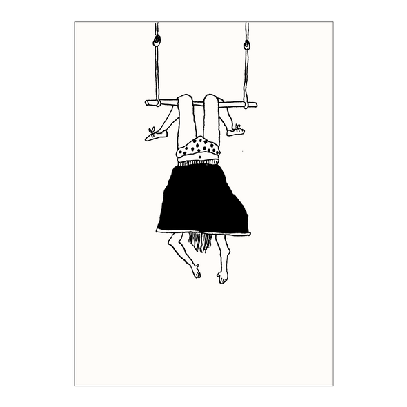 postkaart trapeze girl
